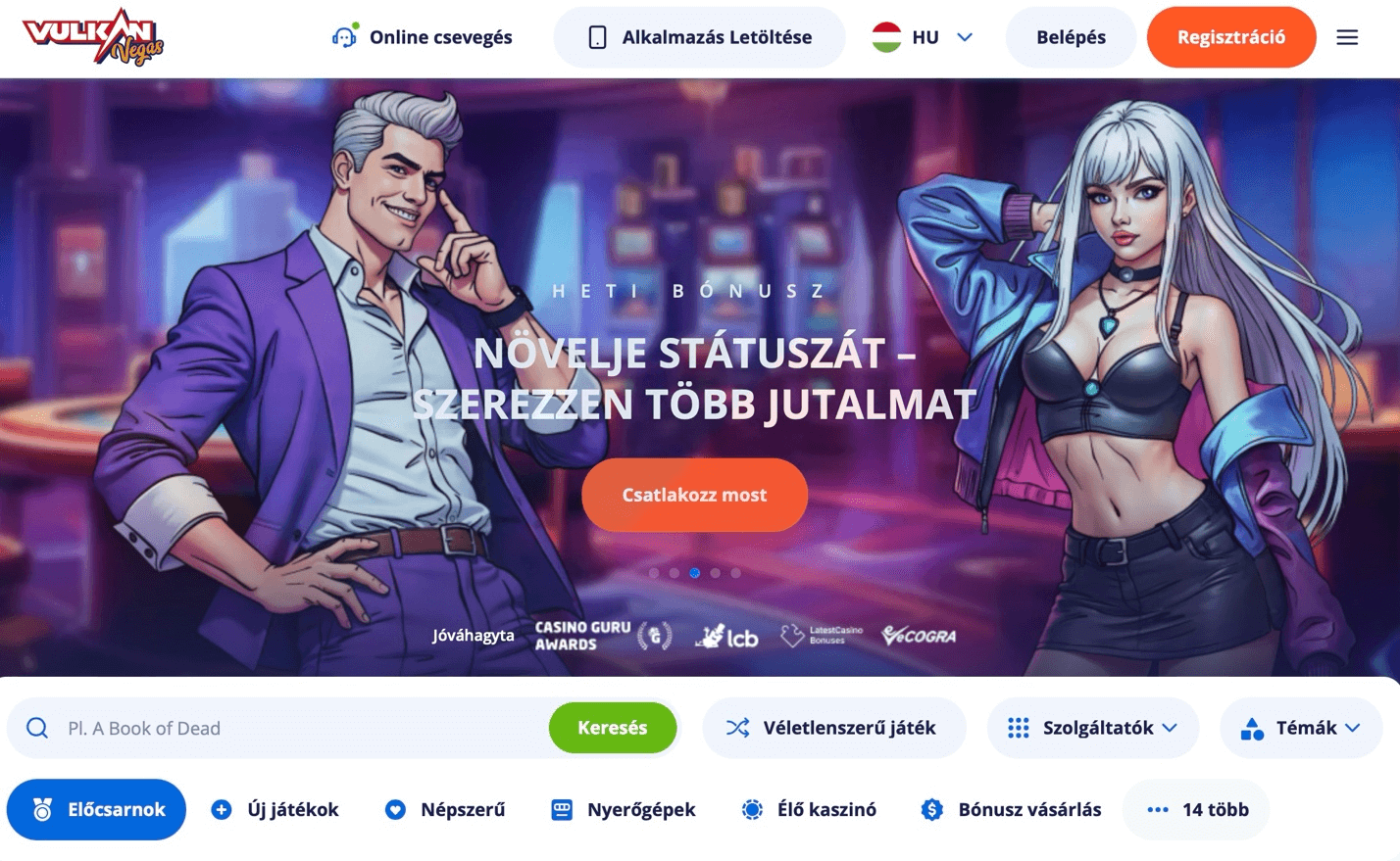 Vulkan-Vegas-online-kaszinó-kezdőlap-heti-bónusz-ajánlattal